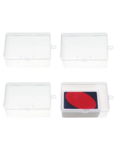 Caja de Almacenamiento para Cartas de UNO Cwdew 4Pcs Transparente