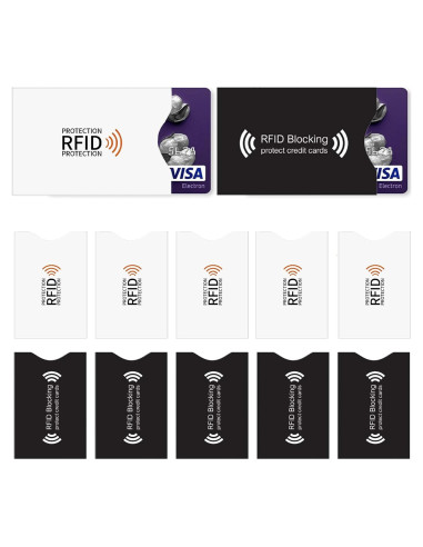 10 Fundas Bloqueadoras RFID para Tarjetas de Crédito RWSEFK