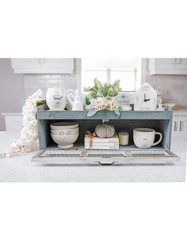 Estante de Alambre de Pollo Felt Creative - Gabinete Decorativo Azul Gris