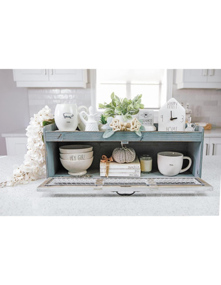 Estante de Alambre de Pollo Felt Creative - Gabinete Decorativo Azul Gris