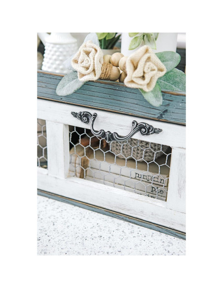 Estante de Alambre de Pollo Felt Creative - Gabinete Decorativo Azul Gris