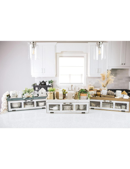 Estante de Alambre de Pollo Felt Creative - Gabinete Decorativo Azul Gris