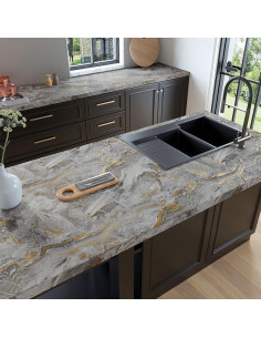 Papel Tapiz Autoadhesivo VaryPaper Mármol Gris 81.28x901.78cm 2