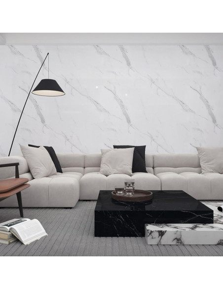 Papel Contacto Autoadhesivo Mármol Blanco Holomey 121.92x500.58 cm