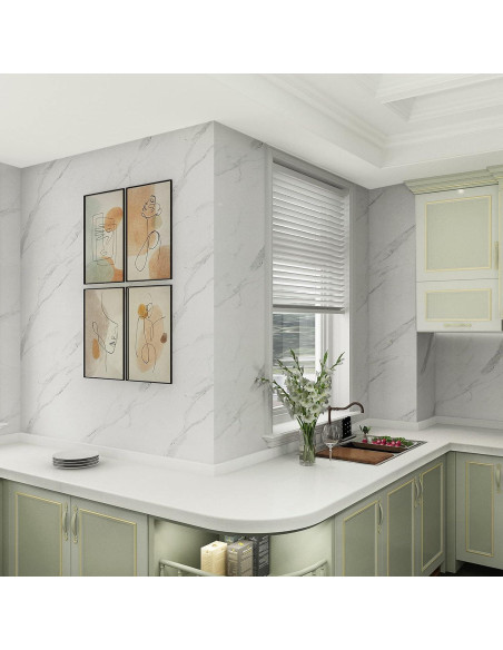 Papel Contacto Autoadhesivo Mármol Blanco Holomey 121.92x500.58 cm