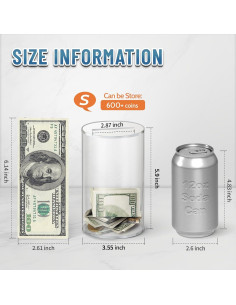 Alcancía Transparente Hizgo Pequeña 15 cm Rompible 2