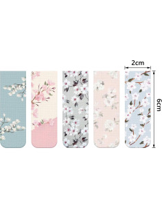 Chinco 10 Marcadores de Página Magnéticos Coloridos Floral 2