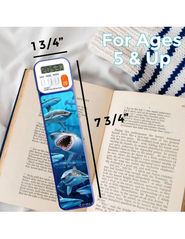 Marcador Digital 3D Mark-My-Time Tiburón - Temporizador de Lectura