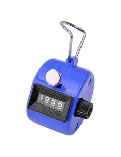 Contador Manual Mecánico SPHTOEO 4 Dígitos Azul
