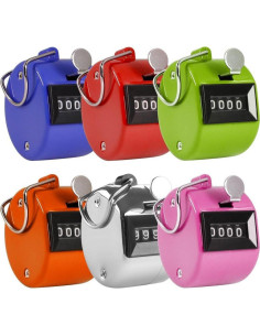 Contador Manual Mecánico SPHTOEO 4 Dígitos Azul 2