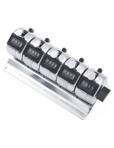 Contador de Clics GOGO de Escritorio - 5 Unidades, Metal Inoxidable