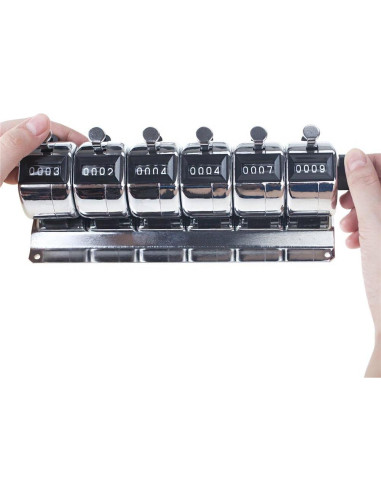 Contador de Clics GOGO de Escritorio - 5 Unidades, Metal Inoxidable