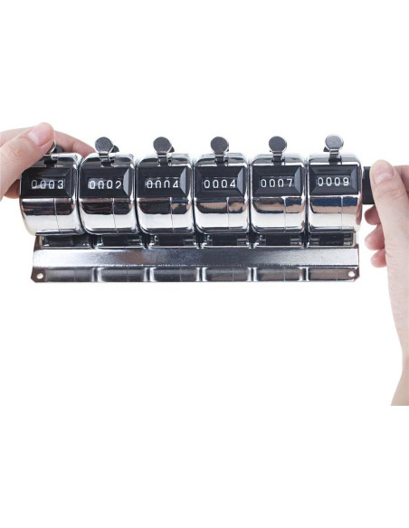 Contador de Clics GOGO de Escritorio - 5 Unidades, Metal Inoxidable