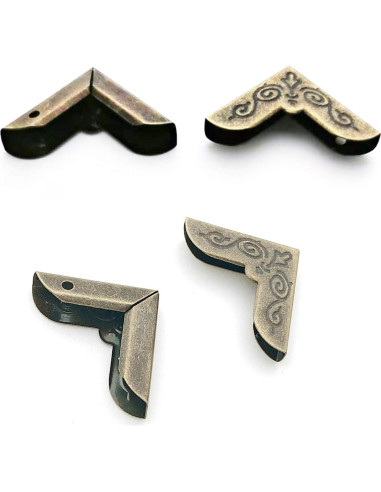 150PCS Protectores de Esquinas de Metal HanyHere - 50 Dorados, 50 Plateados, 50 Bronce