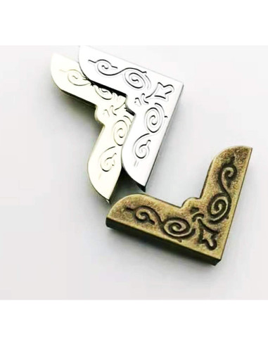 150PCS Protectores de Esquinas de Metal HanyHere - 50 Dorados, 50 Plateados, 50 Bronce