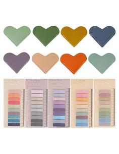 8 Marcadores de Corazón Tuuiimo + 1000 Etiquetas Adhesivas