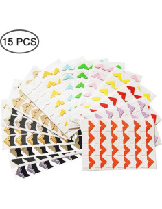 Esquinas de Fotos Autoadhesivas FineGood - 15 Piezas Vintage 14 Colores 2