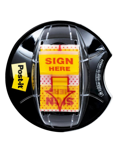 Banderas Post-it Amarillo 200 Unidades Firmar Aquí 3M