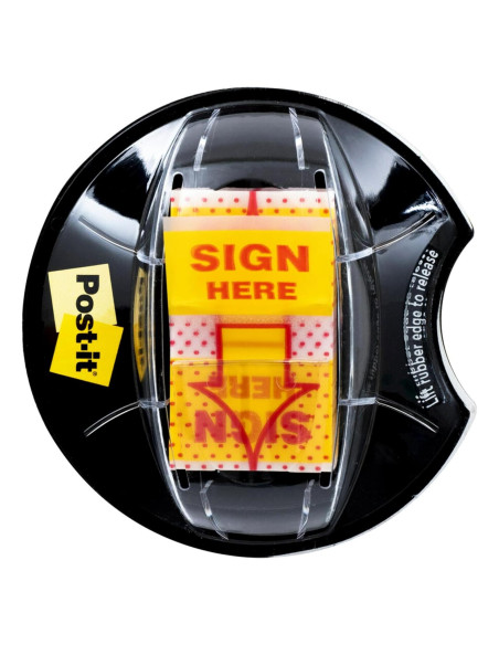 Banderas Post-it Amarillo 200 Unidades Firmar Aquí 3M