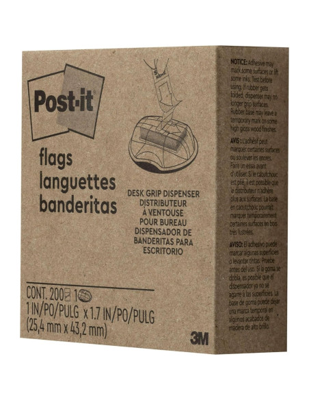 Banderas Post-it Amarillo 200 Unidades Firmar Aquí 3M