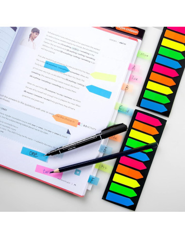 Marcadores de Páginas Adhesivos Ericter 1200 Pcs Flecha