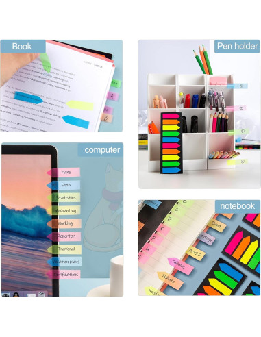 Marcadores de Páginas Adhesivos Ericter 1200 Pcs Flecha