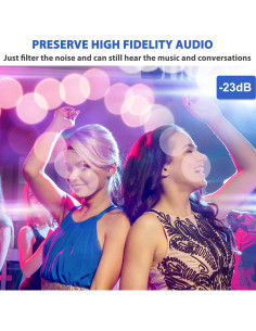 Tapones para oídos Laudexua SA-2-14, 2 pares, reducción 23dB 2