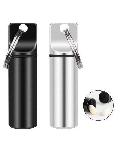 Organizador de Pastillas Portátil Oupex - 2 Cajas Aluminio a Prueba de Agua