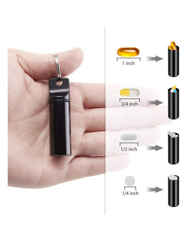 Organizador de Pastillas Portátil Oupex - 2 Cajas Aluminio a Prueba de Agua