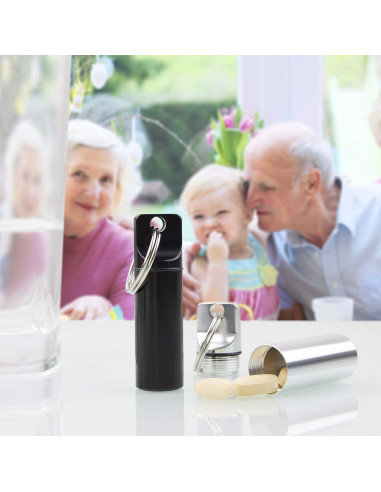 Organizador de Pastillas Portátil Oupex - 2 Cajas Aluminio a Prueba de Agua