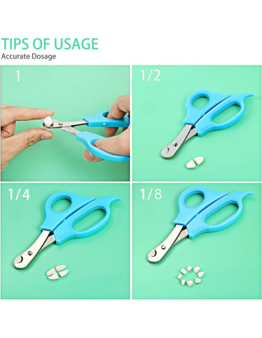 Tijeras para Dividir Pastillas Mudder con Cuchilla de Acero Inoxidable