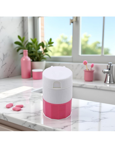 Triturador de Pastillas Htppzjr Multifuncional Rosa 9x8cm