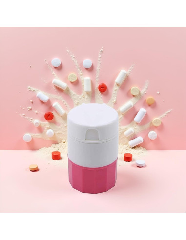 Triturador de Pastillas Htppzjr Multifuncional Rosa 9x8cm