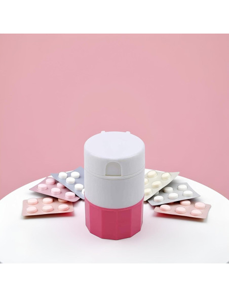 Triturador de Pastillas Htppzjr Multifuncional Rosa 9x8cm Triturador de Pastillas Htppzjr Multifuncional Rosa 9x8cm