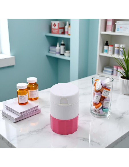 Triturador de Pastillas Htppzjr Multifuncional Rosa 9x8cm Triturador de Pastillas Htppzjr Multifuncional Rosa 9x8cm