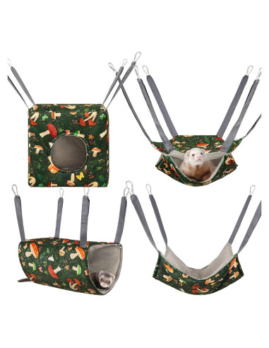 Hamaca Glittme para Hurones - Paquete de 4 Accesorios Lavables