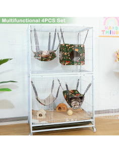 Hamaca Glittme para Hurones - Paquete de 4 Accesorios Lavables 2