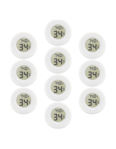 Paquete de 10 termómetros higrómetros digitales Rojuna