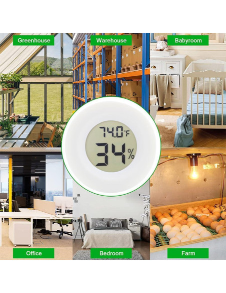 Paquete de 10 termómetros higrómetros digitales Rojuna Paquete de 10 termómetros higrómetros digitales Rojuna