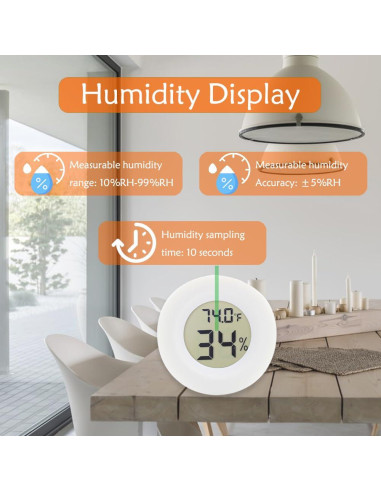 Paquete de 10 termómetros higrómetros digitales Rojuna