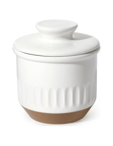 Crock de Mantequilla Sweese Floral con Tapa - 0.76 kg