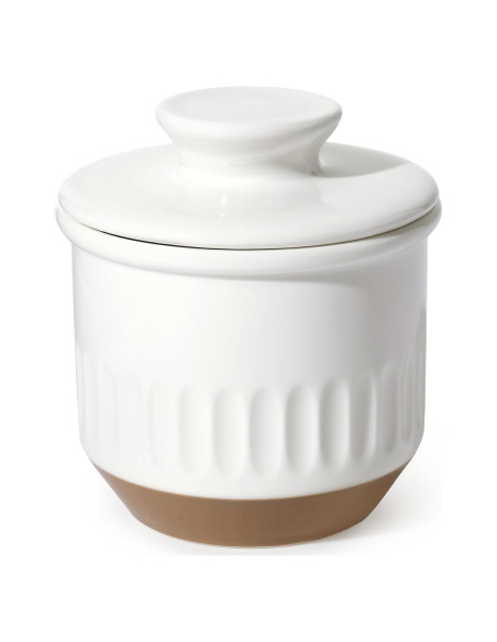 Crock de Mantequilla Sweese Floral con Tapa - 0.76 kg