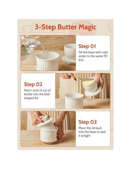 Crock de Mantequilla Sweese Floral con Tapa - 0.76 kg