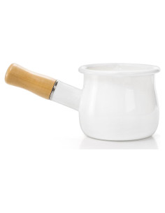 Olla de Leche DEAYOU 0.6L Esmalte Antiadherente con Mango Madera