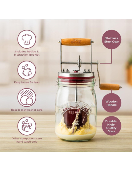 Batidor de Mantequilla Manual Kilner 34 oz - Rápido y Fácil