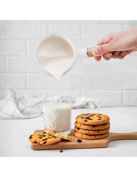 Olla de Leche DEAYOU 0.6L Esmalte Antiadherente con Mango Madera