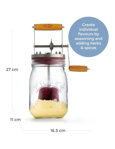 Batidor de Mantequilla Manual Kilner 34 oz - Rápido y Fácil