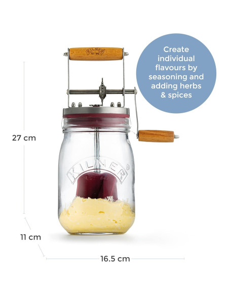 Batidor de Mantequilla Manual Kilner 34 oz - Rápido y Fácil
