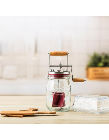 Batidor de Mantequilla Manual Kilner 34 oz - Rápido y Fácil