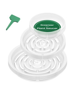 Bandejas de Goteo Transparentes GROWNEER 15 Piezas 6-10 Pulgadas